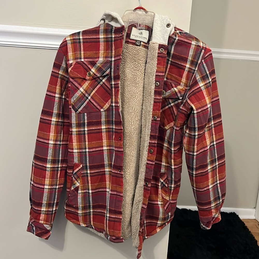Fleece flannel button up